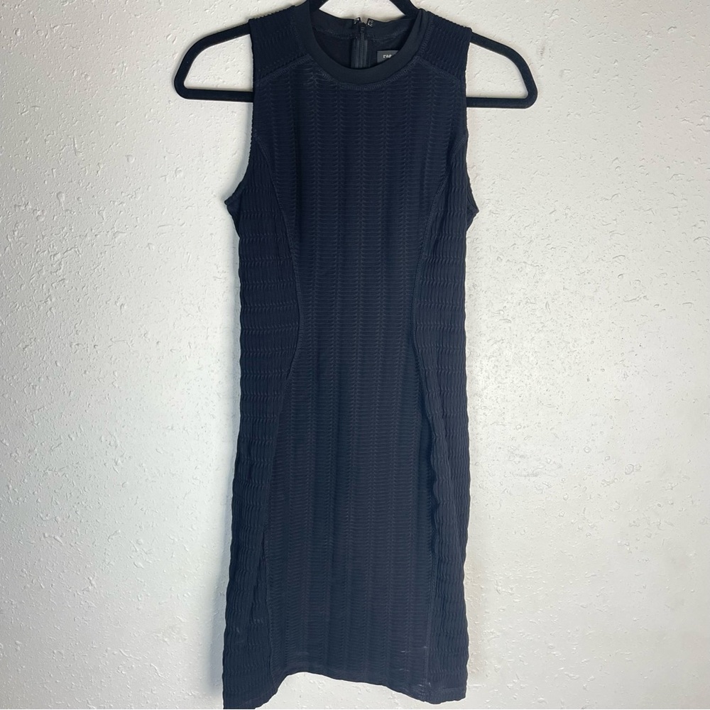 Rag & Bone Textured Bodycon Black Sheath Dress